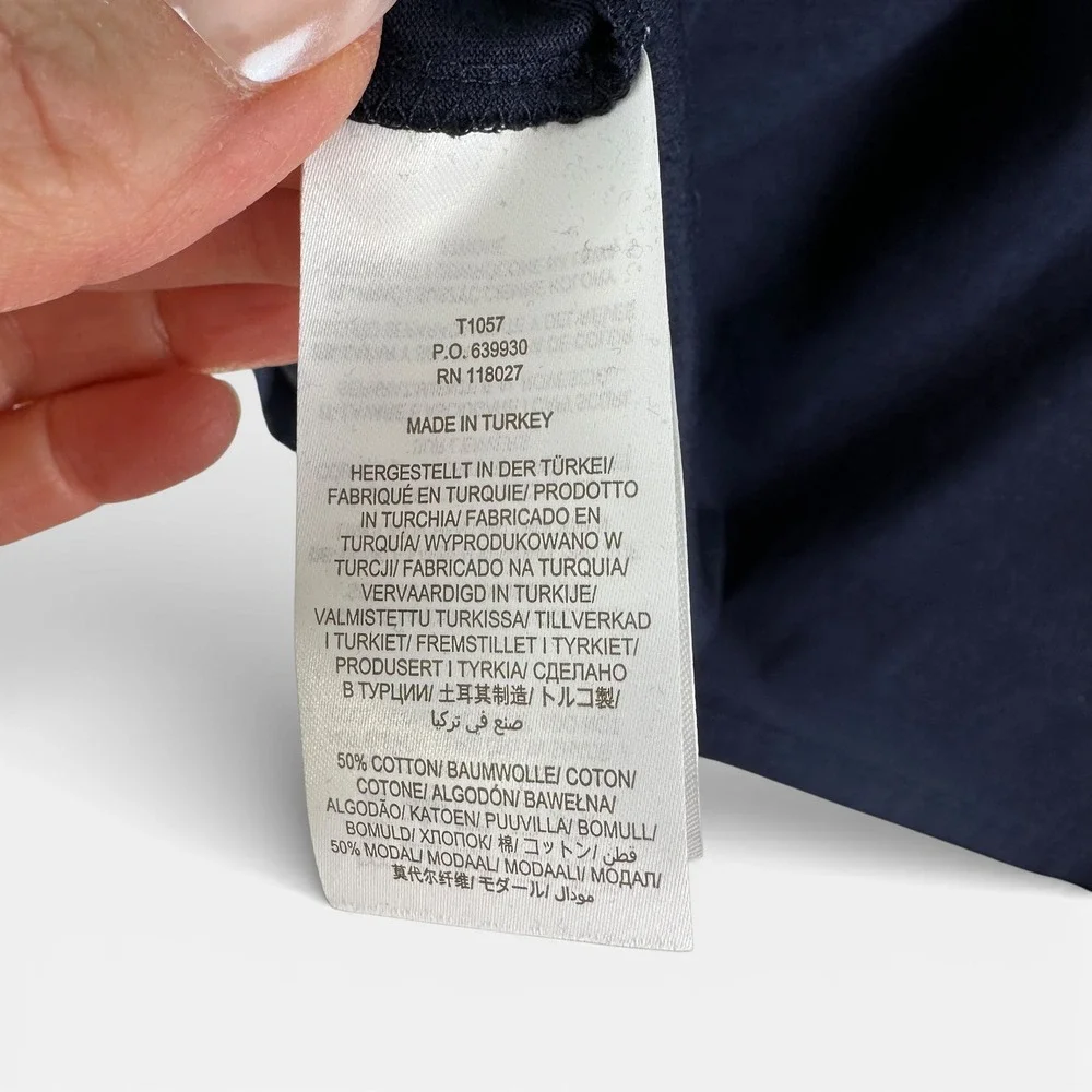 Boden Navy Blue Super Soft V Neck Flutter Sleeve T Shirt Top Womens US‎ 8 UK 12